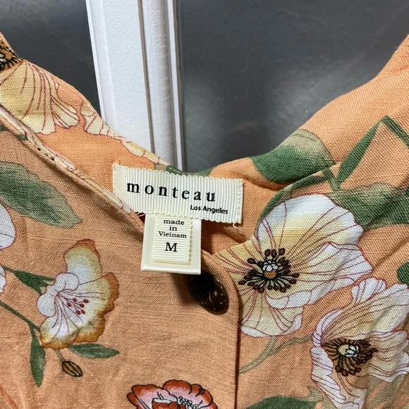 Monteau Floral Print Button Down Dress - Picture 12 of 14